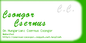 csongor csernus business card